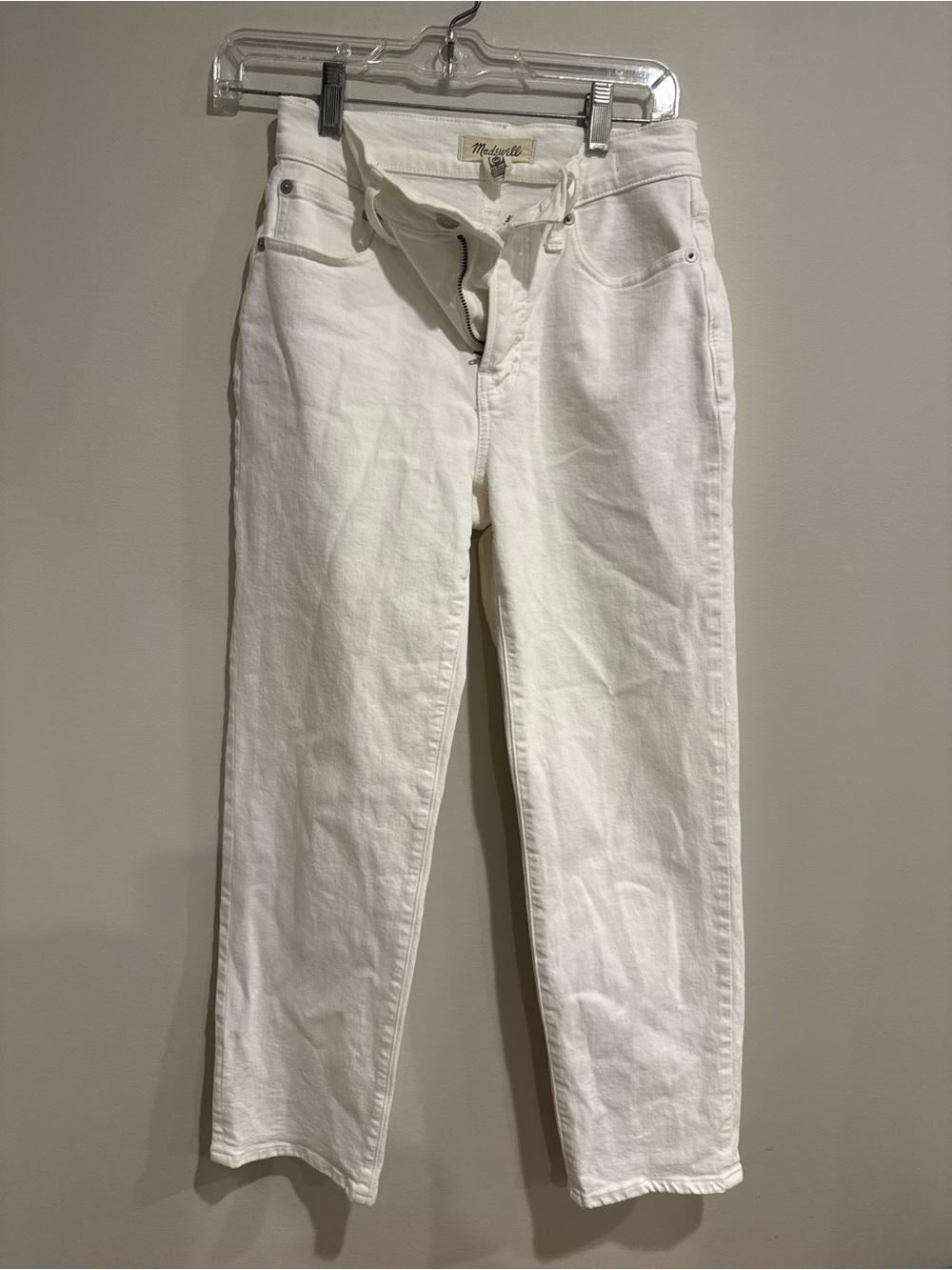 Madewell The Perfect Vintage White High-Rise Straight-Leg Jeans